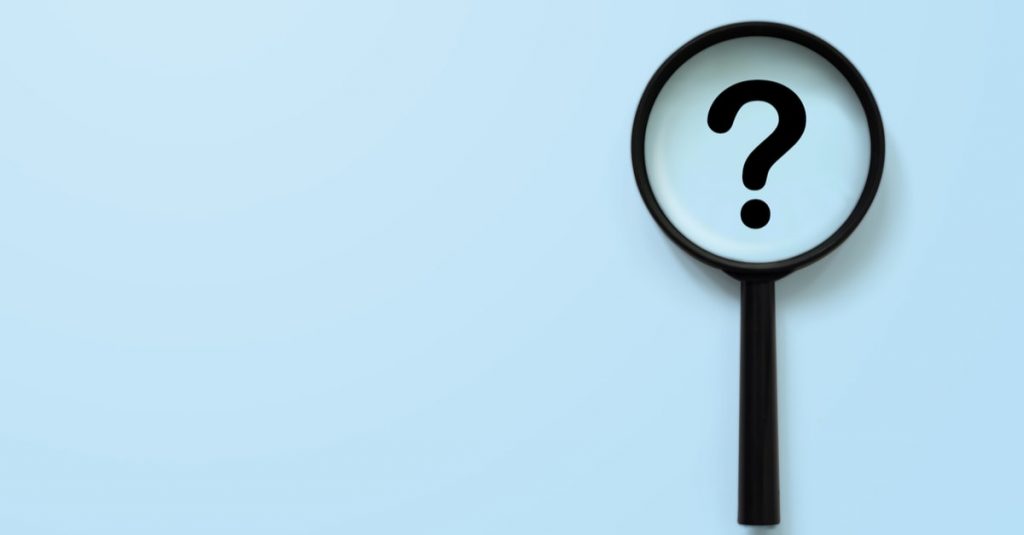 クエスチョンマークと虫眼鏡